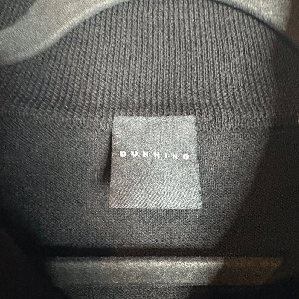 Dunning black wool half zip pullover sweater - image 3
